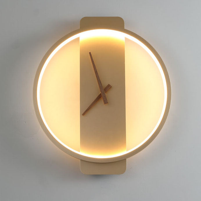 Modern, minimalistisk, klockformad LED-vägglampa med 1 ljus