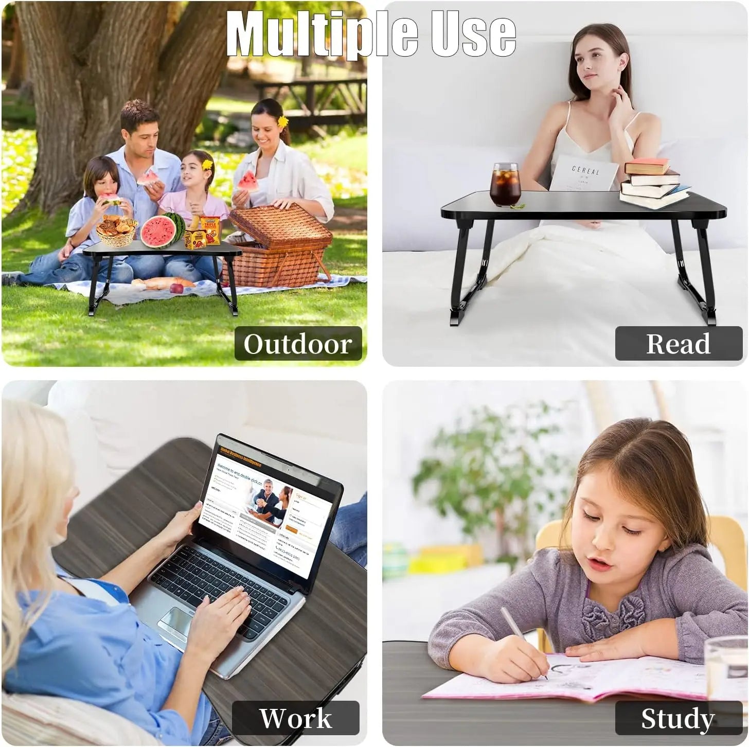 Fällbart Arbets- och Studiebord för Laptop