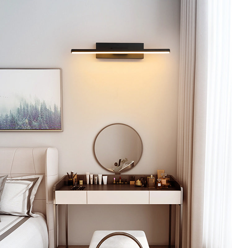 Edge Modern Snurrbar Vägglampa Svart/Vit Sovrum Metall Silikon