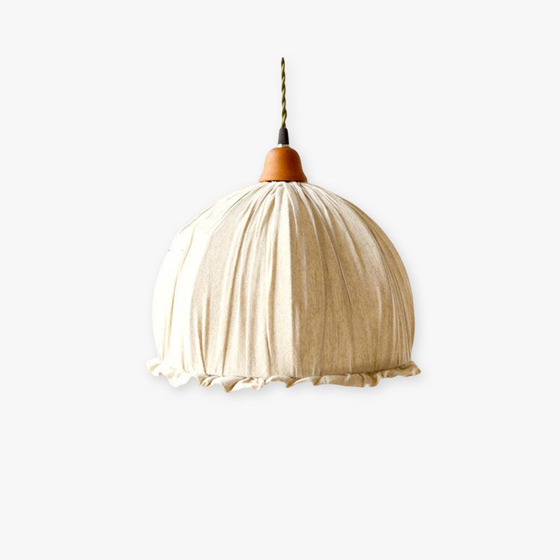 EcoLumi - Skandinavisk LED-hänglampa i beige tyg