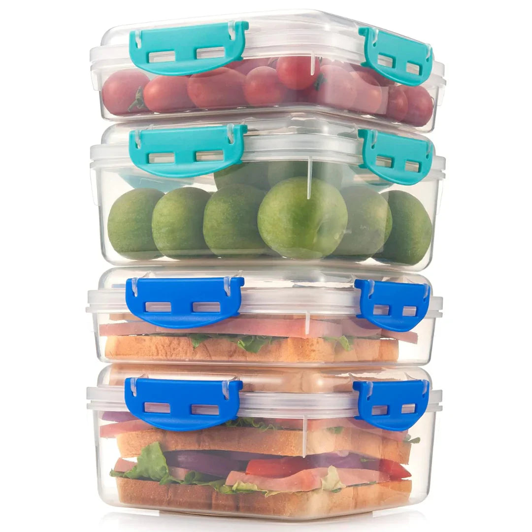 Utspillningssäkra lunchlådor (4-pack)