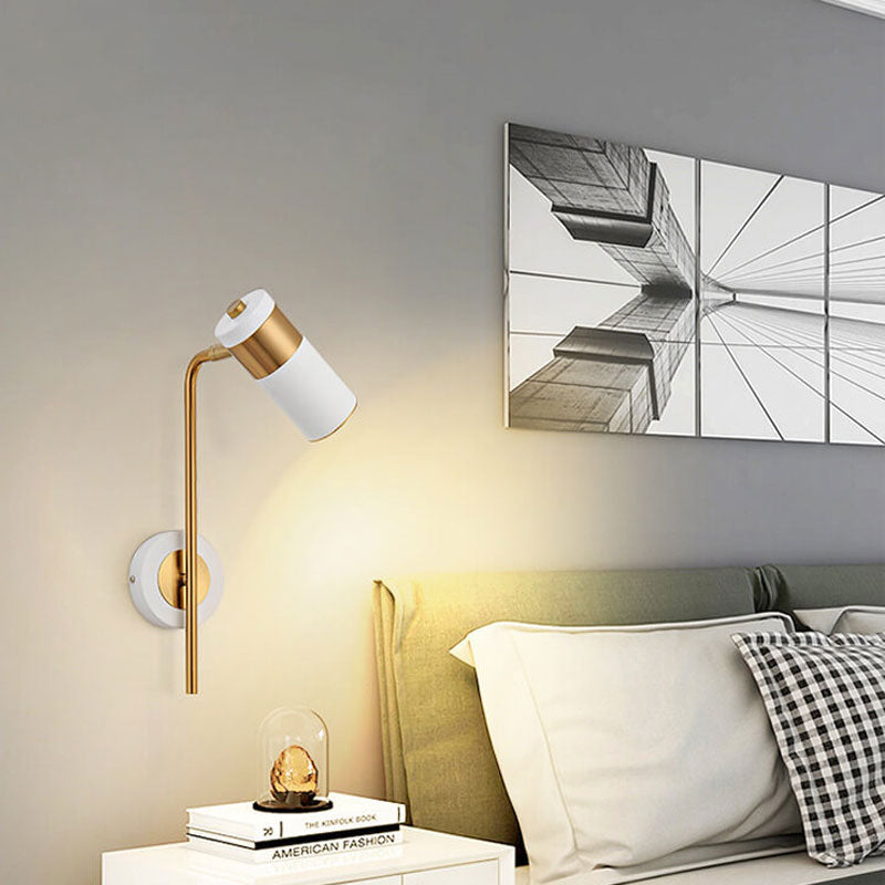 Modern minimalistisk spotlight vridbar LED-vägglampa av järn