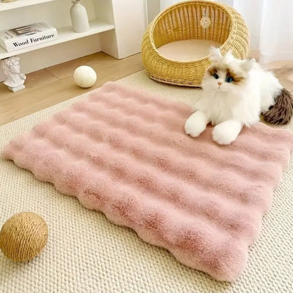 Lyxiga faux fur husdjurmattor