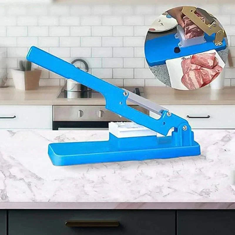 Manuell multifunktionell livsmedelsskärmaskin – Robust kött- och grönsaksskärare för frysta varor