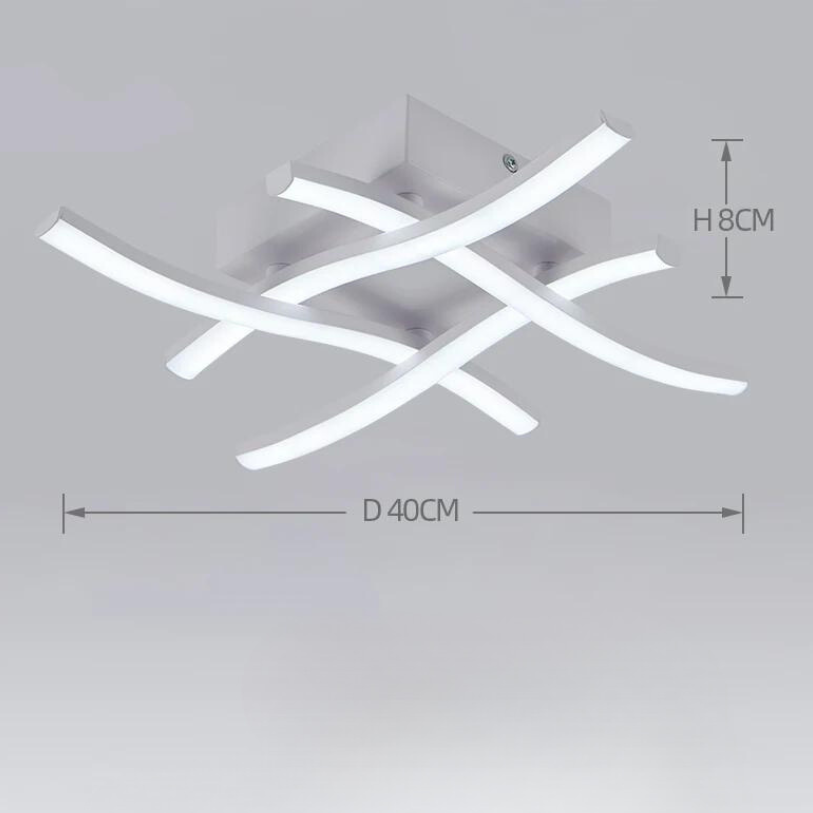 BrightEase LED Taklampa - Modern Design, Dimbar, 24W, Tre-färgsljus