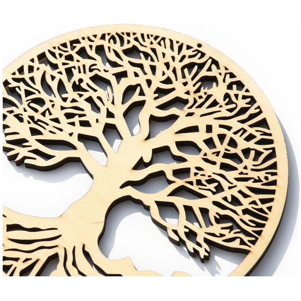 Livets Träd Träkonst - Hängande Trä Yggdrasil Väggdekoration