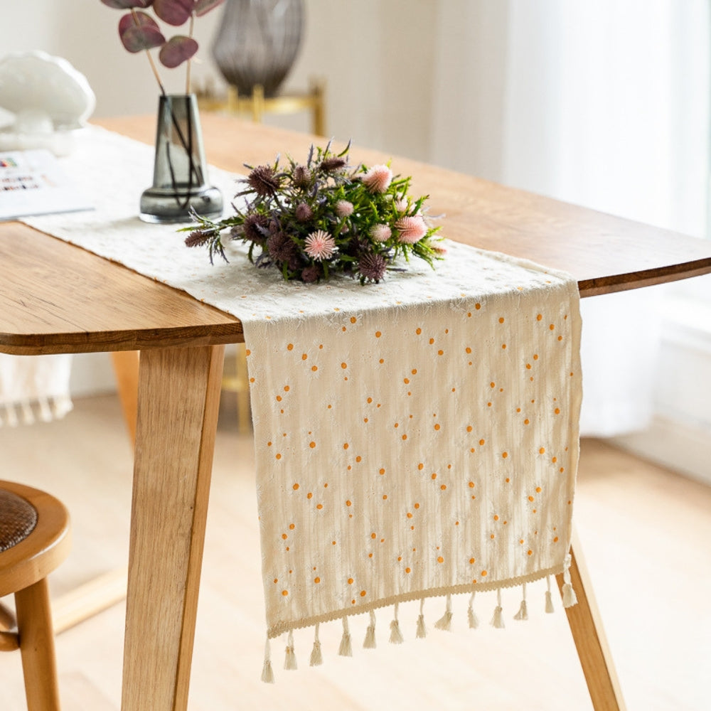 Lekfull Daisy Broderad Boho Bordlöpare