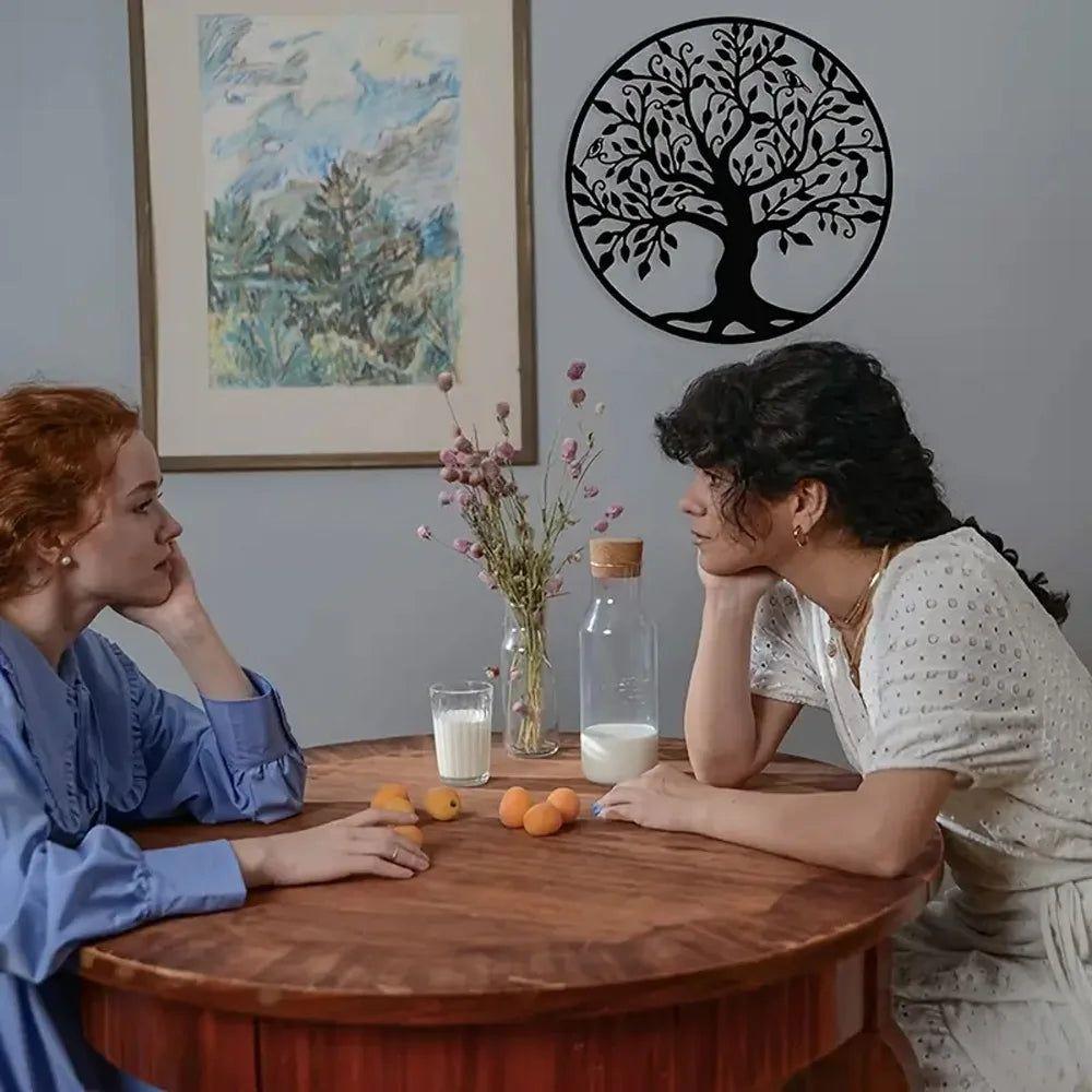 Livets Träd Metallkonst - Hängande Metall Yggdrasil Vägghängen