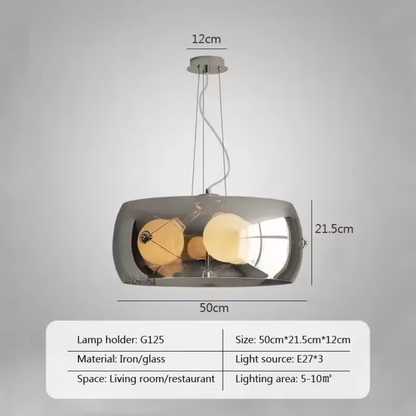 Aurion | Modern glas-LED-hänglampa för kök, vardagsrum och matsal