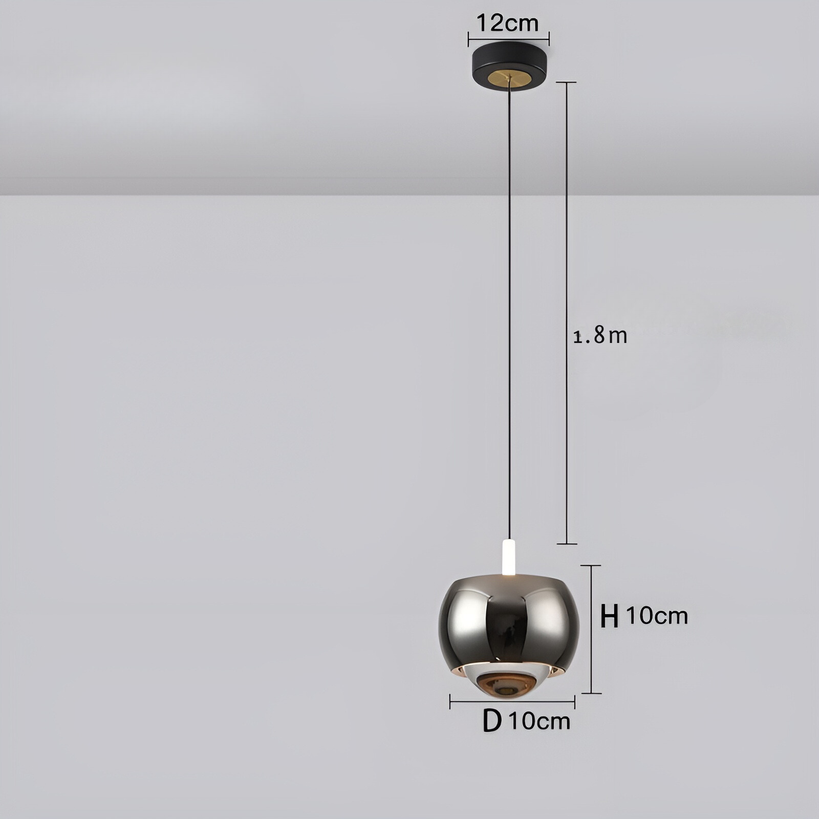 OrbitGlow - Minimalistisk hänglampa med LED-ljus med elegant, cirkulärt design