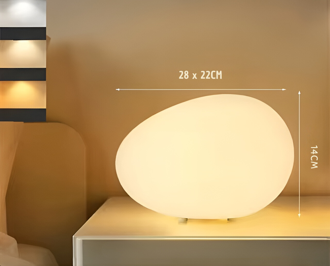 GlowAura Lampa - Samtida Dekorativ Nattljus