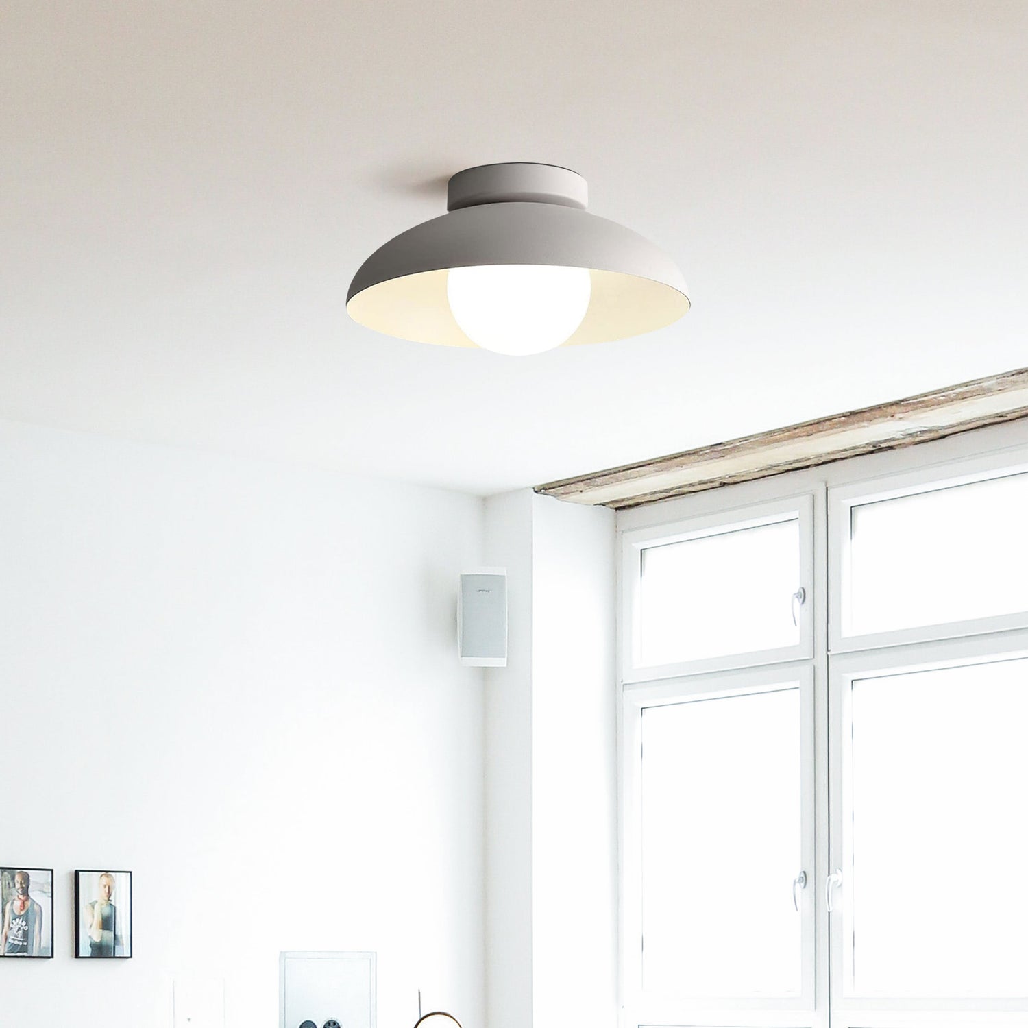 Modern Metallisk Semi-Flush Taklampa för Hallen
