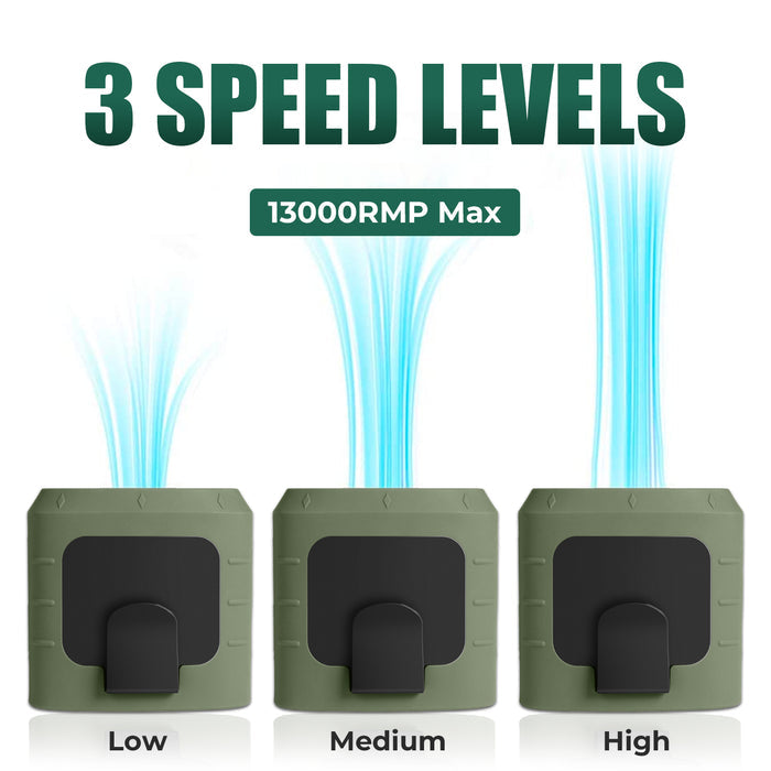 Carvallo Pro turboventilator för resor | Handsfree kylning | Powerbank & LED-lampa | 8000 mAh batteri