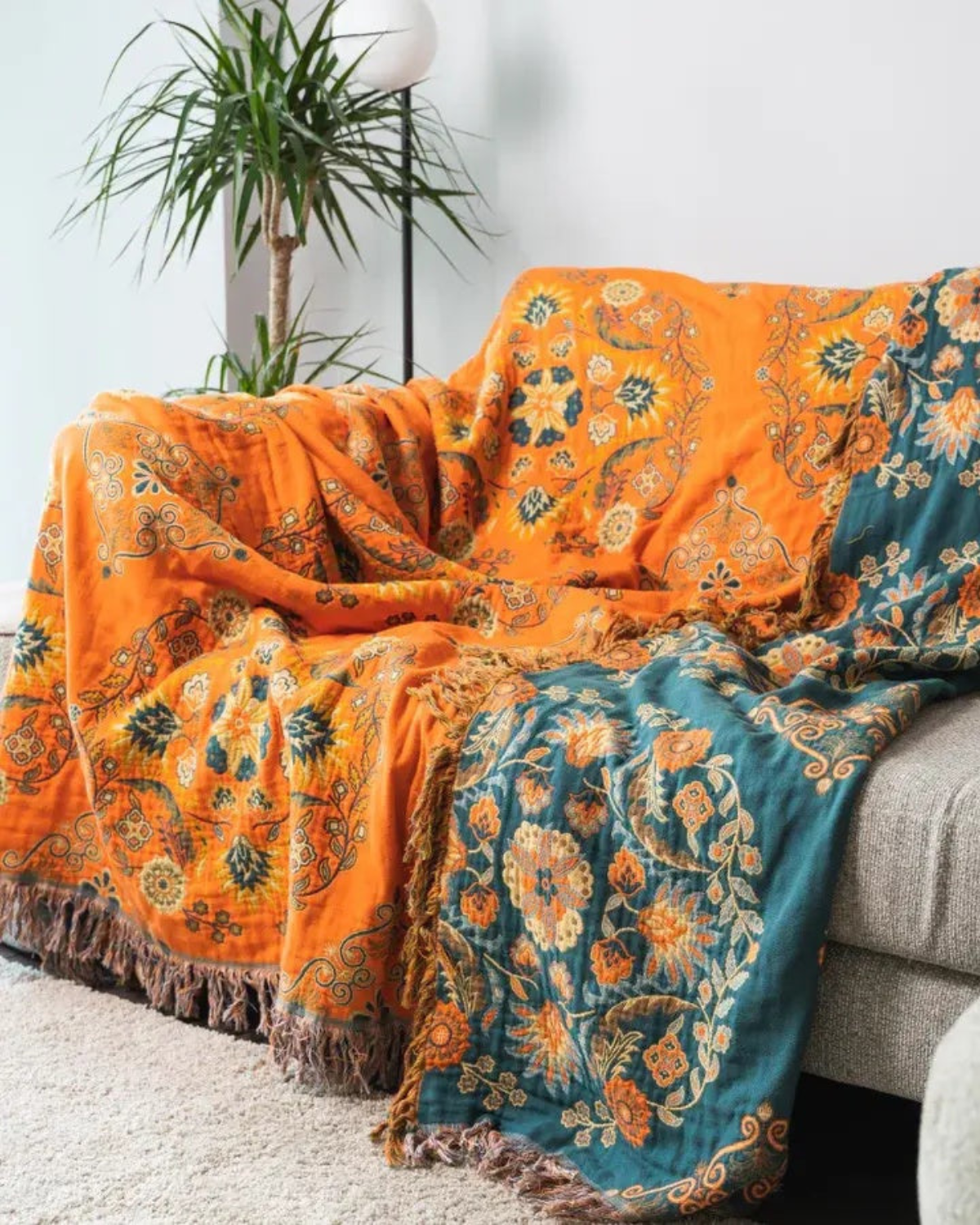 Carvallo – Lyxig Bomull Fil med Varm Marigold Nyans & Bohemisk Charm