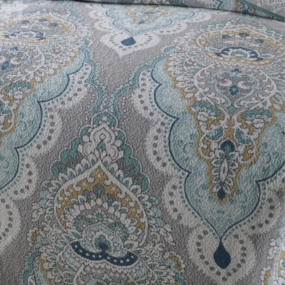 Paisley Aqua Teal Täcke Set