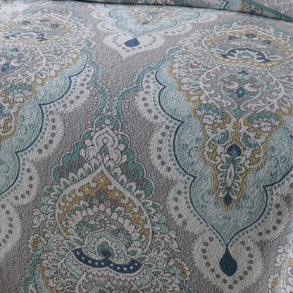 Paisley Aqua Teal Täcke Set