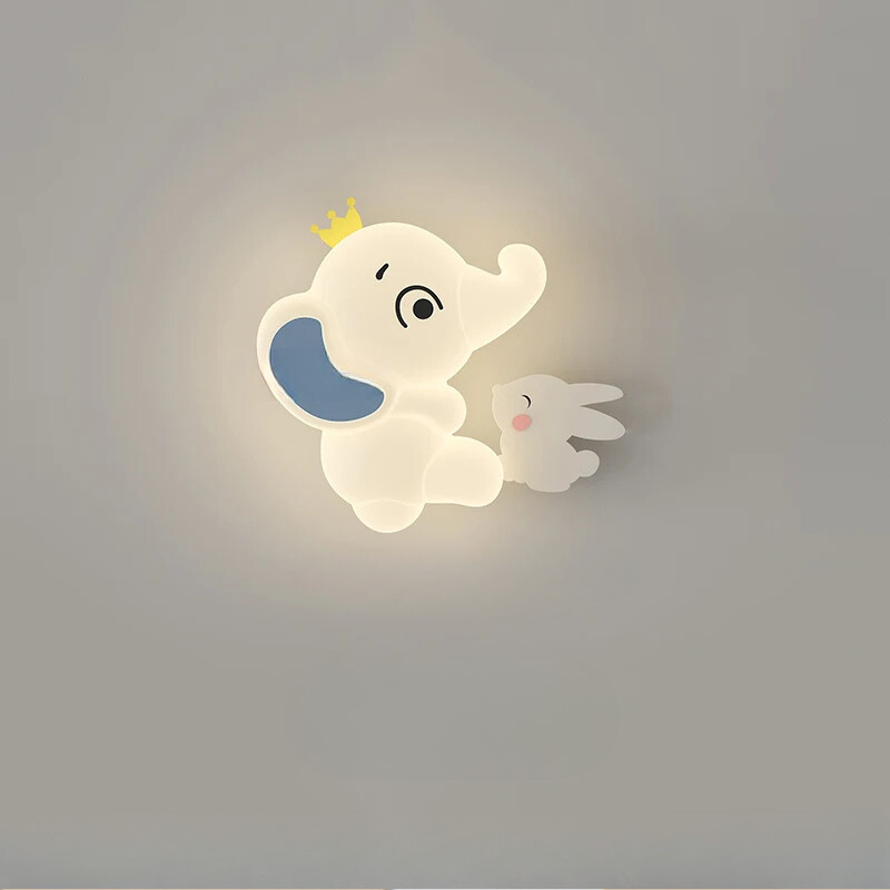 SavanneKids - Tecknad Vägglampa med Djurmotiv för Barnrum