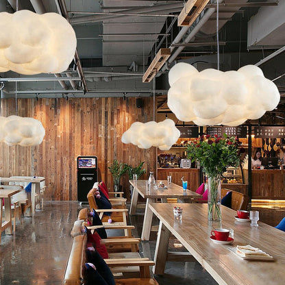 Aurora Design Wolk LED Hänglampa PVC/Bomull Vit