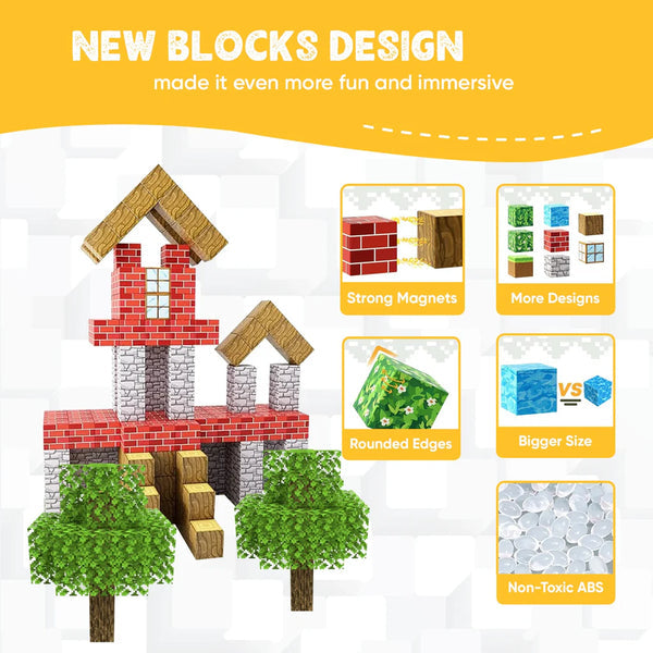 1OOPcs STEM Lärande Magnetiska Byggblock