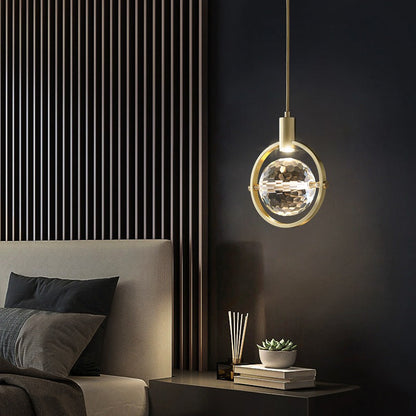 LumiCrystal - LED Hänglampa med Ringformad Kristalldesign