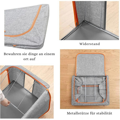 Carvallo - Fällbar förvaringslåda med metallram och fönster