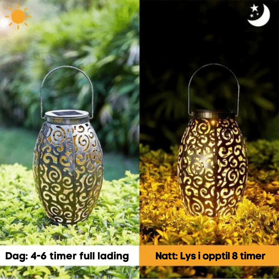 Carvallo - Stilig solcellslampa med varmt LED-ljus