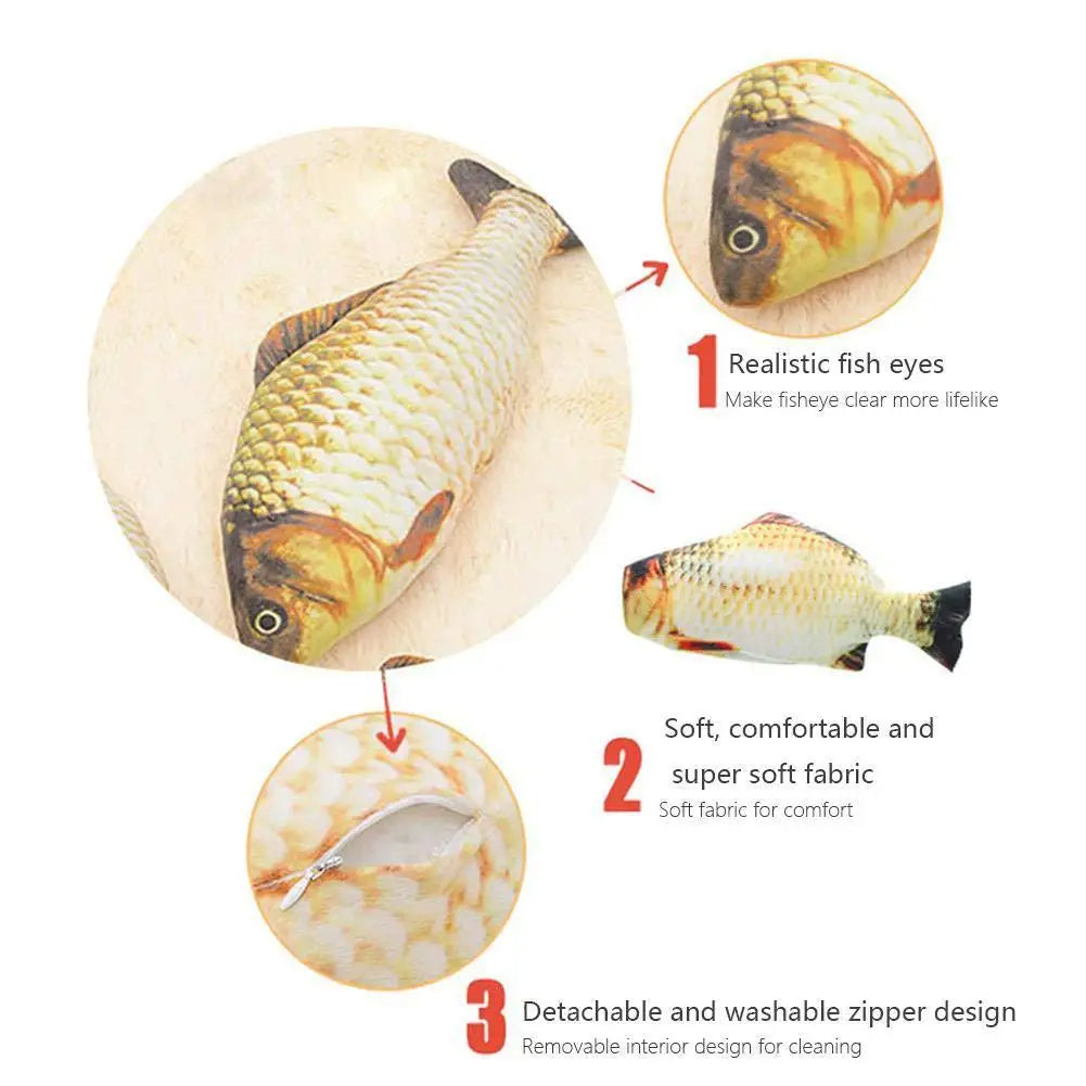 USB Laddningsbar Interaktiv Kattleksak Fisk