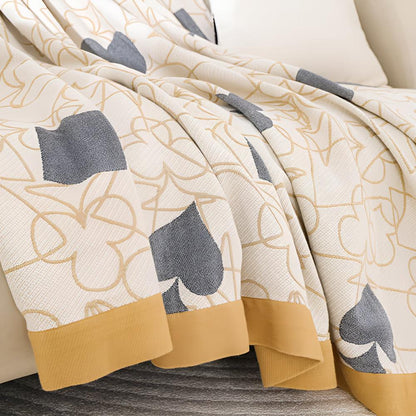 Poker Mönster Bomull Filt