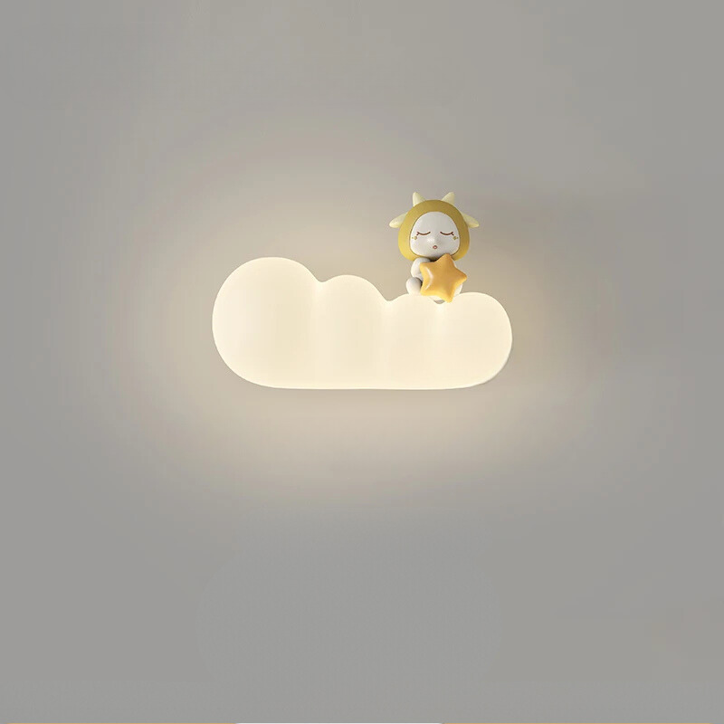 KinderDroom - LED Vägglampa för Barnrum med Tecknade Djurdesign