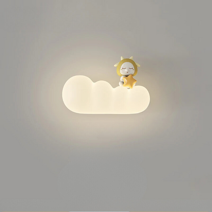 KinderDroom - LED Vägglampa för Barnrum med Tecknade Djurdesign