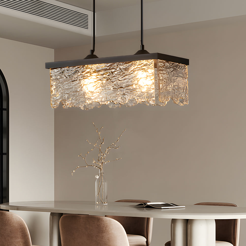1/2-Ljus Glas 3-Stegs Dimbara Krona Lampa Matrum Belysning