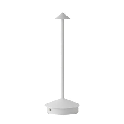 LuminZen - Modern Bollarformad Skrivbordslampa med RGB Färgförändring och Trådlös Laddning