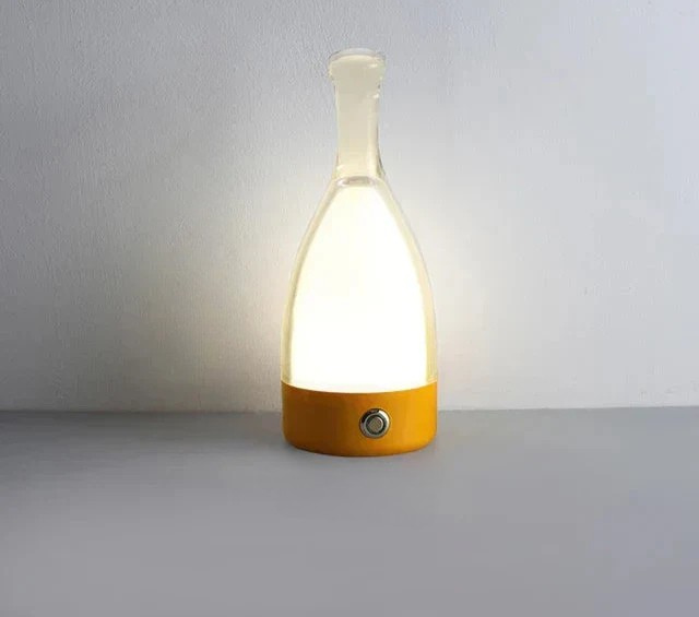 LuxeGlow - Modern Glas Bordslampa med Dimbar LED Belysning