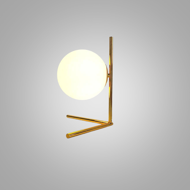 LumeSphere – Dimbar LED Bordslampa med Glaskula för Vardagsrum och Sovrum