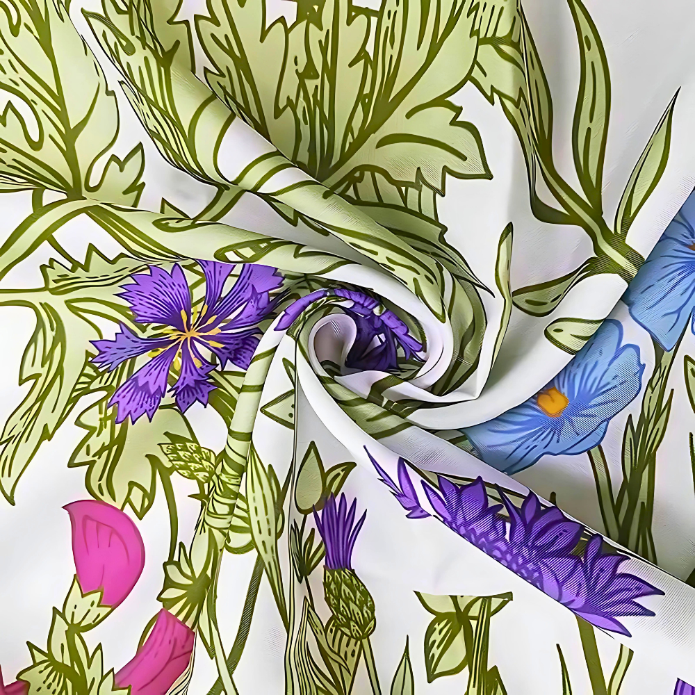 Pastoral Style Plants Vattentätt Duschdraperi