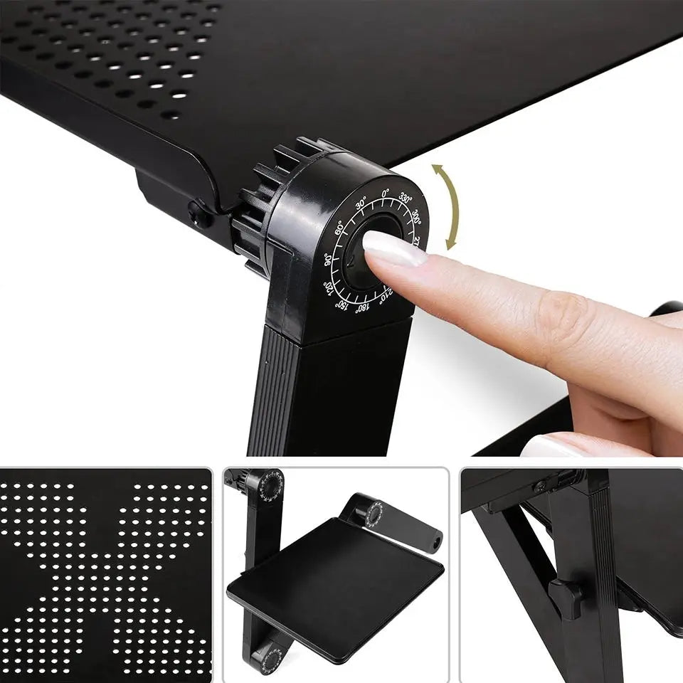 360 Ergonomisk Laptop Ställ För Skrivbord Med Avtagbar Musplatta