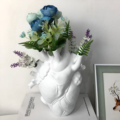 BloomHeart Vase - Elegant Grekiskt Inspirerad Hjärta Formad Torkad Blomkruka