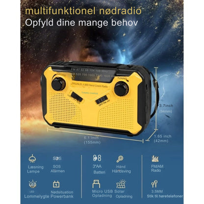 PrepMate - Bärbar nödradio och powerbank för överlevnad och friluftsliv