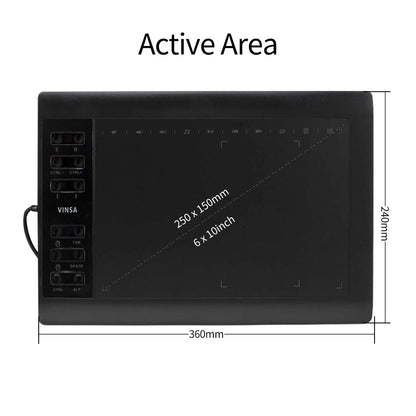 Stort digitalt ritkonsttablett skissblock med penna