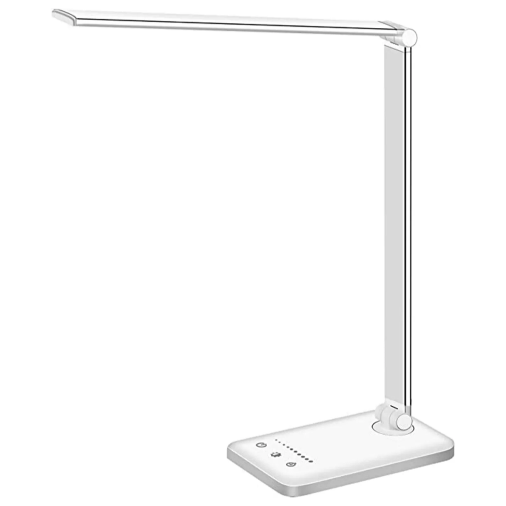 LED Bordsbelysning - Lampa med USB Laddport, 5 Ljusstyrkor och Justerbar Klarhet