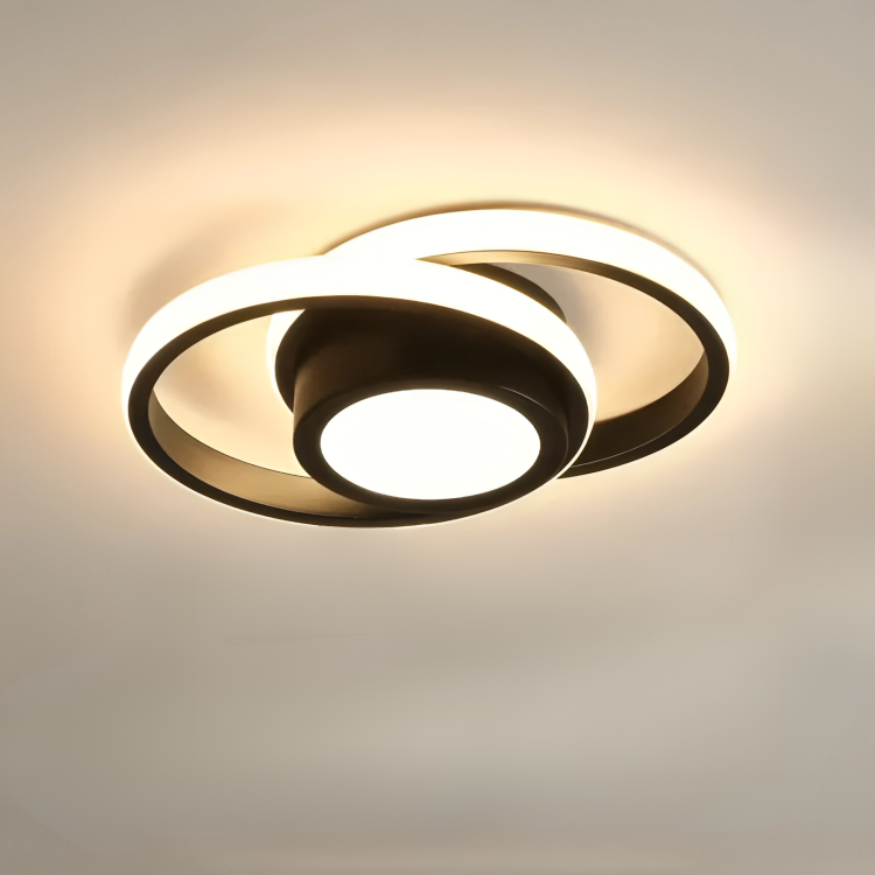 Modern LED Taklampa - 2 Ringar Kreativ Design