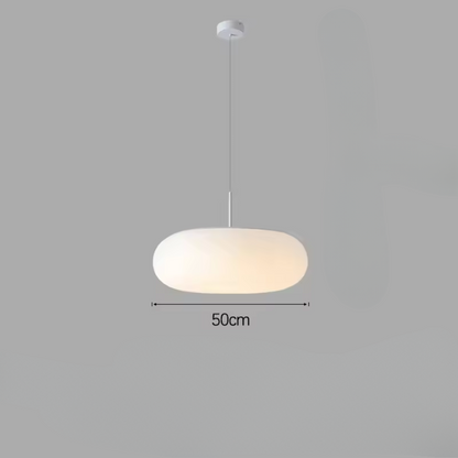 Nyxora | Modern hängande lampa i crema i minimalistisk kandelaberstil med varmt LED-ljus