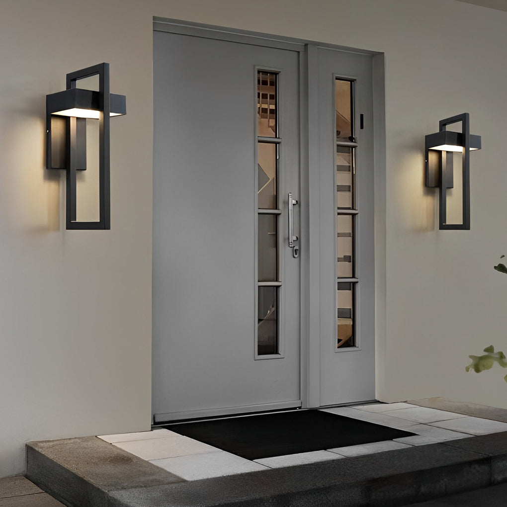 Utomhus Vägglampa Modern Svart LED Lampa