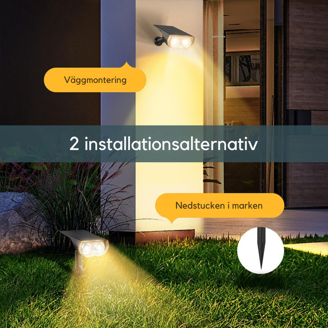 SunBeam – 2-i-1 utomhus solcellslampa