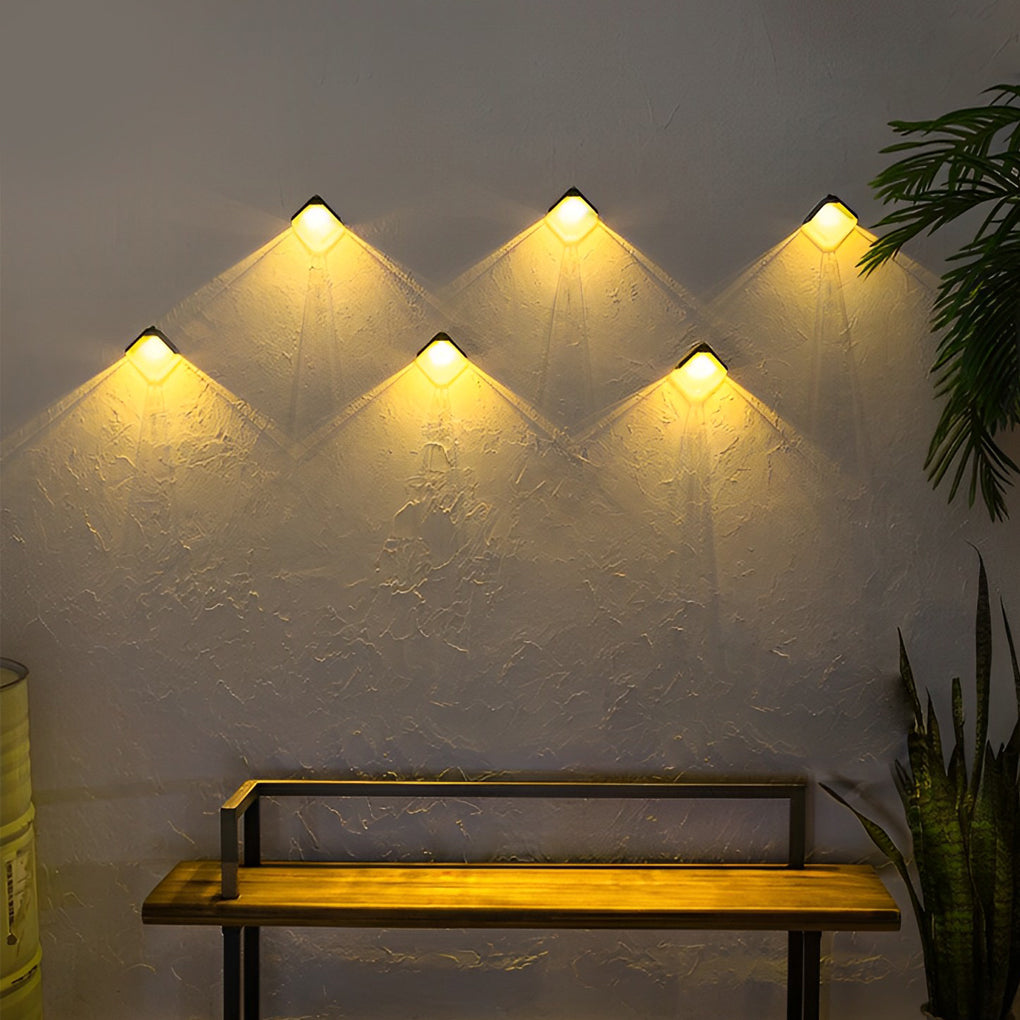 Vattentät LED Flerfärgad Modern Solväggbelysning