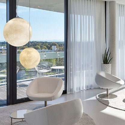 3D Mån Pendel Lampa | Touch Control LED Lampa för Sovrum