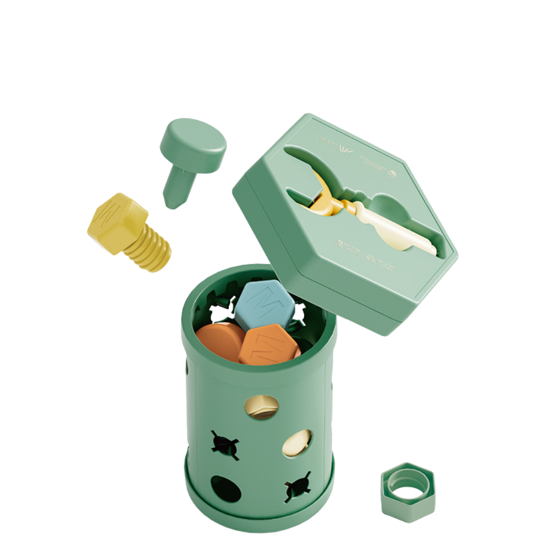 Montessori skruvar leksaksset