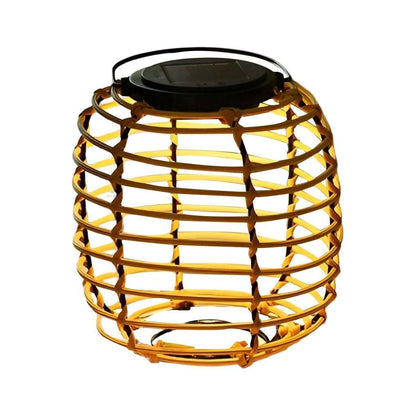Solar lantern i rottingdesign – dekorativ trädgårdsbelysning för utomhusbruk
