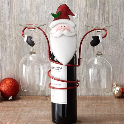 Festliga Cheers Vin glas hållare – Tomte &amp; Snögubbe design för festliga bord