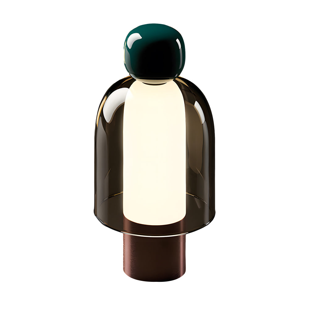 Easy Peasy - Klar glas uppladdningsbar batteri bordslampa med LED steglös dimning